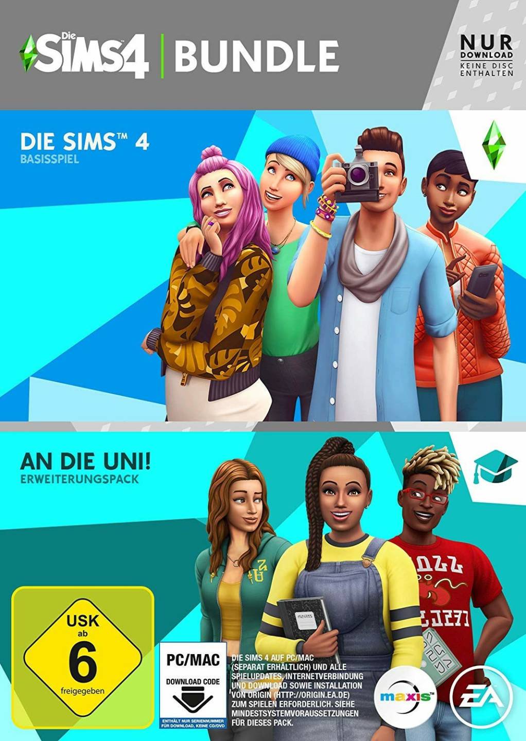 Die Sims 4 Die Sims 4Bundle - Die Sims 4 + Die Sims 4: An die Uni! (PC/Mac)