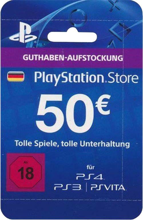 Sony PlayStation Store Guthaben-Aufstockung Sony PlayStation Store Guthaben-Aufstockung50 Euro (Deutschland)