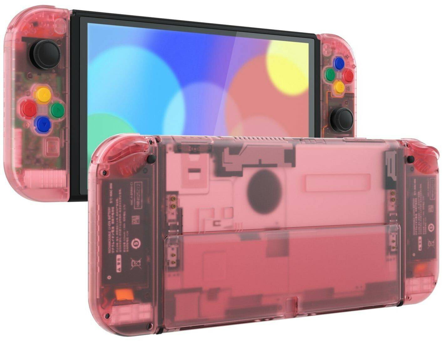 eXtremeRate Nintendo Switch OLED Custom Replacement Full Set Shell with ButtonsCherry Pink eXtremeRate Nintendo Switch OLED Custom Replacement Full Set Shell with Buttons