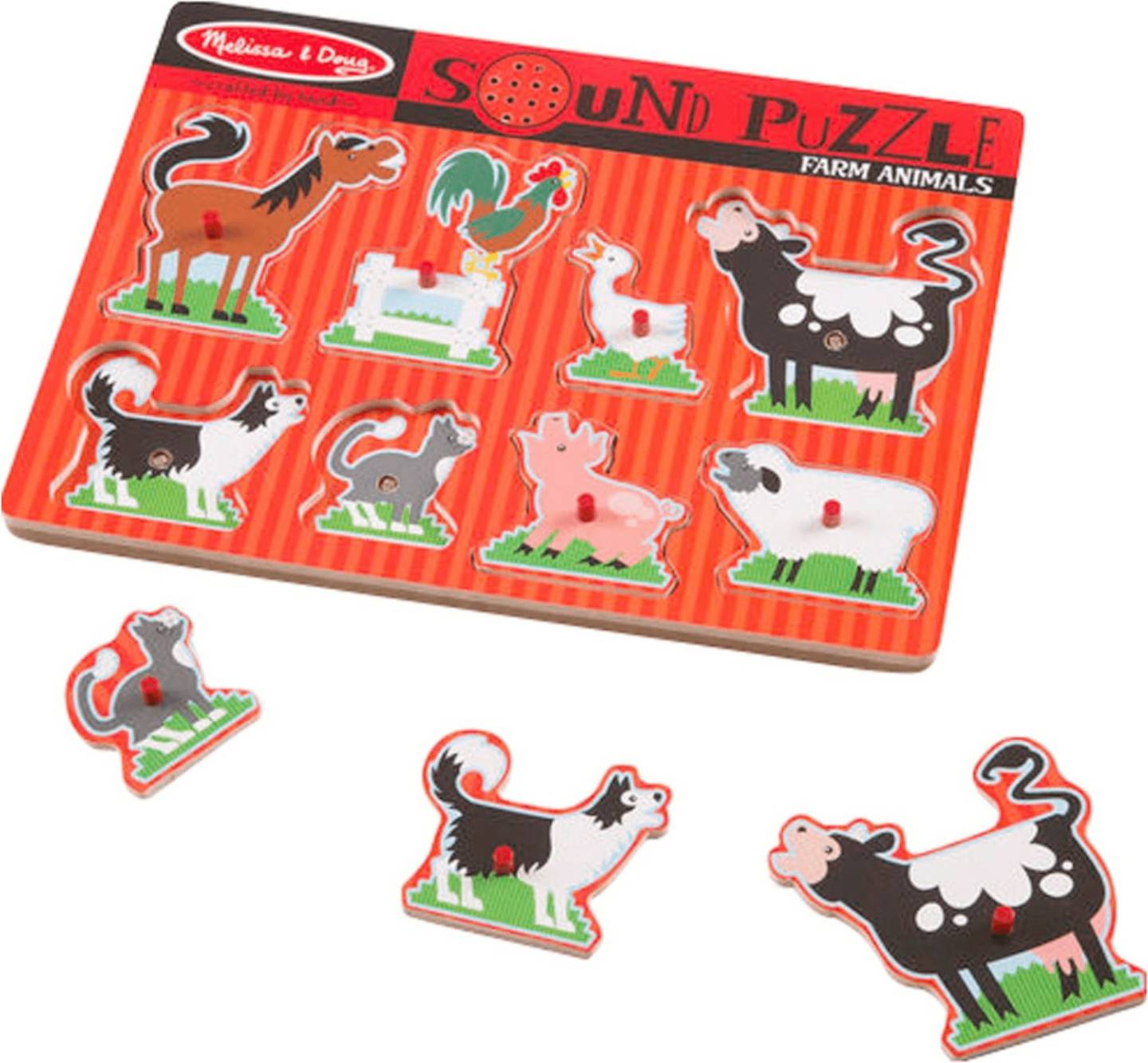 Melissa & Doug Farm Animals Sound Puzzle Babypuzzles