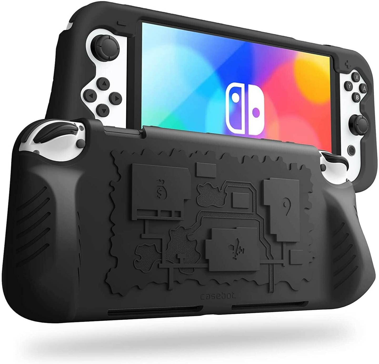 Fintie Nintendo Switch OLED Silicone Anti-Slip Case Fintie Nintendo Switch OLED Silicone Anti-Slip CaseBlack