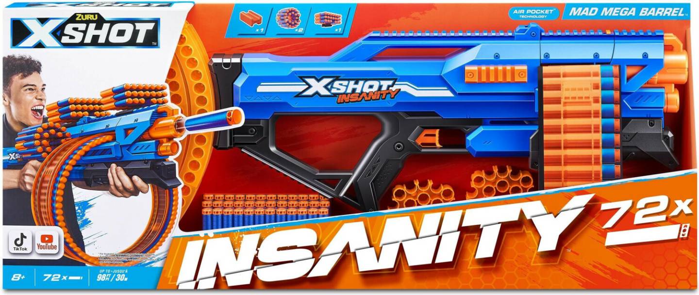 ZURU X-shot Insanity Mad Mega Barrel Spielzeug-Blaster