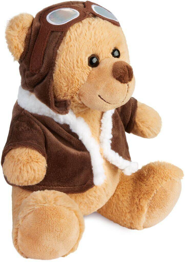 Kuscheltiere Brubaker Teddybär Pilot mit Fliegerbrille und Pilotenoutfit 25 cm braun