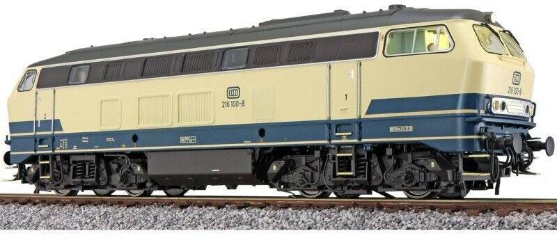 Modelleisenbahnen ESU H0 Diesellok BR 216 100 ozeanblau/beige Sound Rauch AC/DC, DB, Ep. IV (31001)