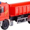 Modelleisenbahn-Zubehör Kibri Feuerwehr MB ACTROS 2-achs mit Abrollcontainer (18249)