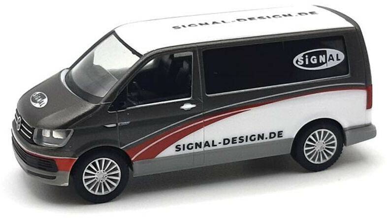 Modellfahrzeuge Herpa VW T6 Bus "Signal Design" grau/weiss (95709)