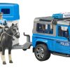 Bruder Land Rover Defender Polizei + berittener Polizist (02588) Modellfahrzeuge