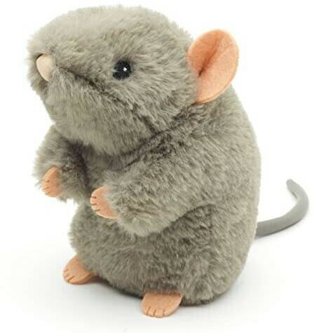 Kuscheltiere UNI-TOYS Eco Line Maus, stehend 15 cm grau