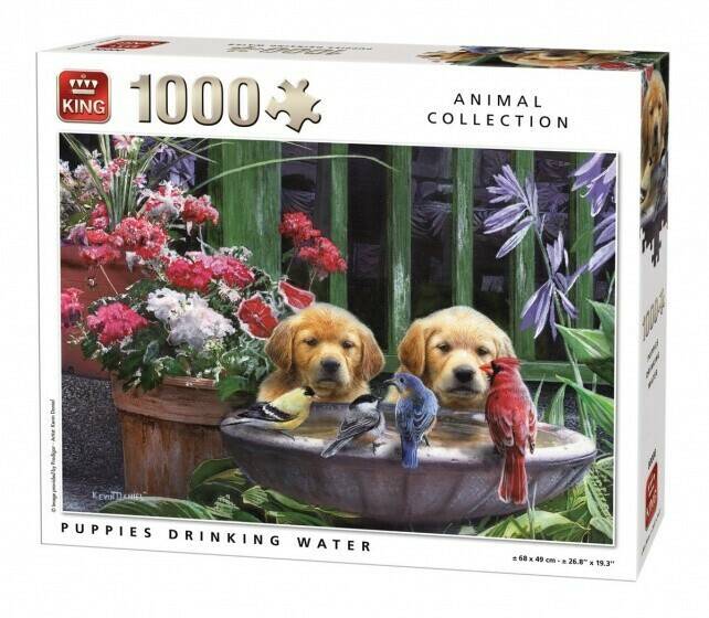 King International Jigsaw Puppies Drin Wasser 1000 Stück Puzzles