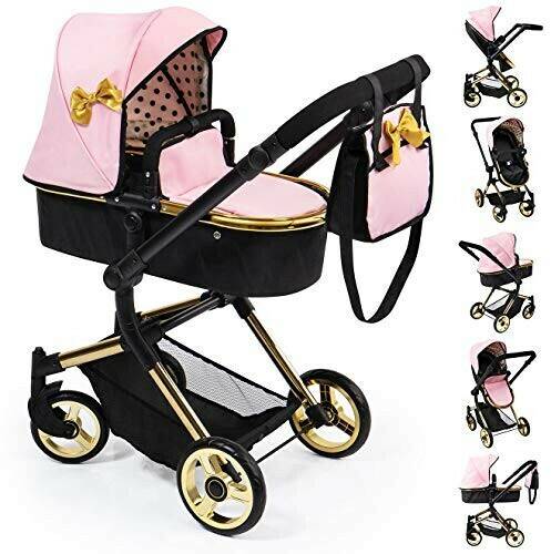 Bayer Design Kombi-Puppenwagen Vario schwarz/gold (16933602) Puppen