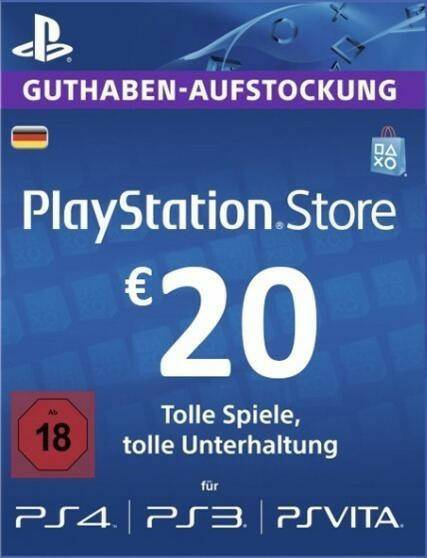 Sony PlayStation Store Guthaben-Aufstockung Sony PlayStation Store Guthaben-Aufstockung20 Euro (Deutschland)