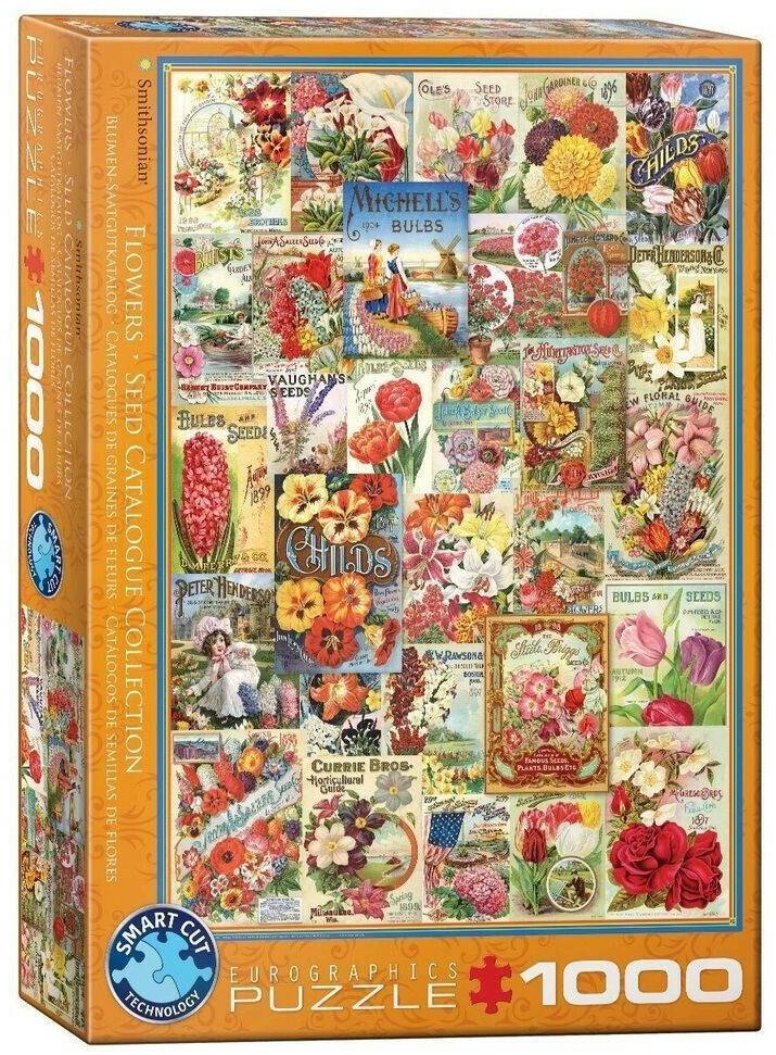 Eurographics Puzzles Flowers Seed Catalogue (6000-0806) Puzzles