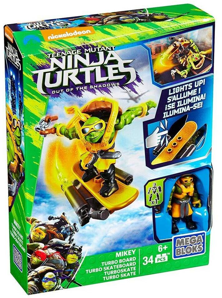 Sammelfiguren Mattel Mega Bloks - Teenage Mutant Ninja Turtles Movie - Turboskateboard Mickey (DPF76)