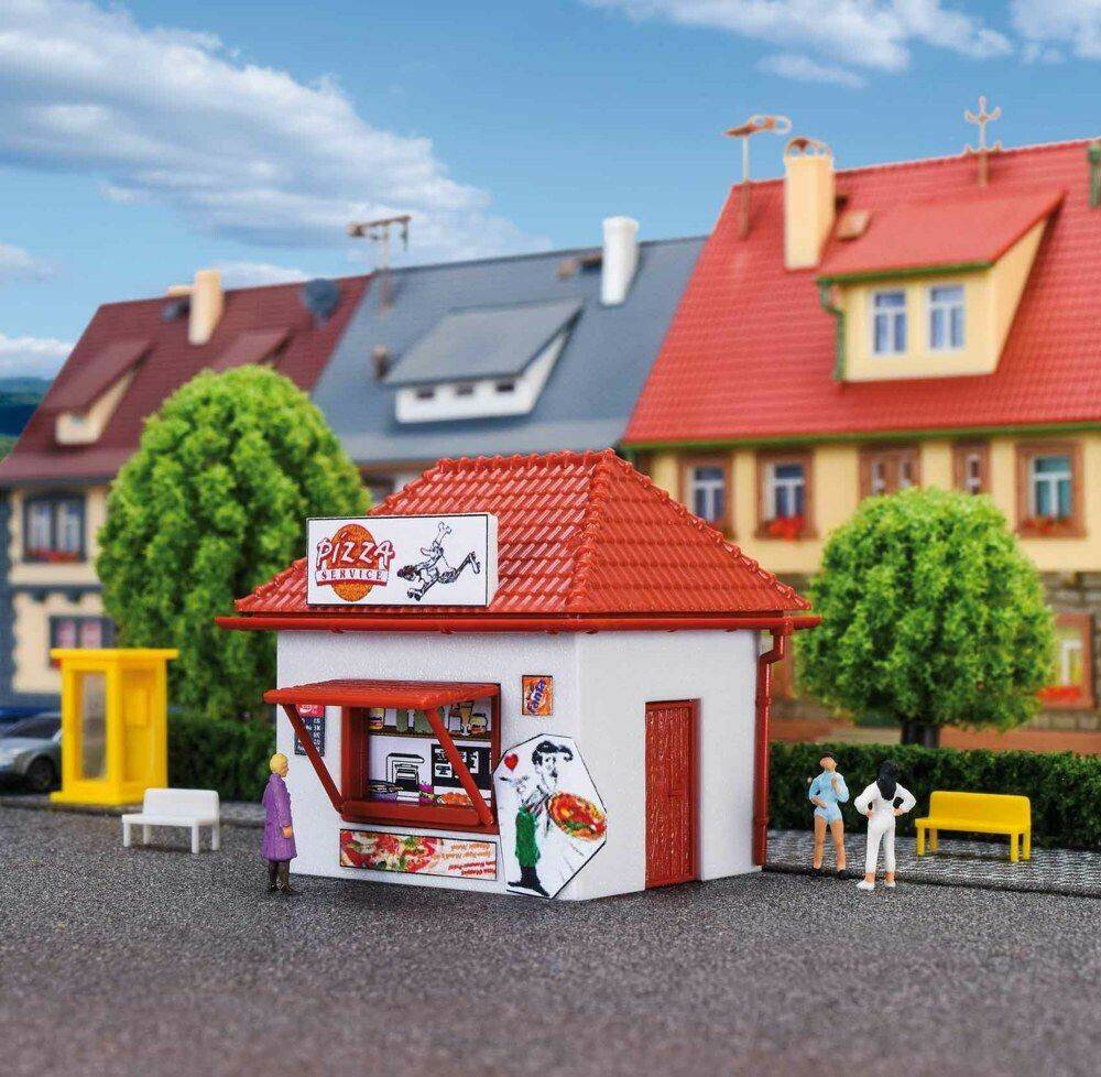 Vollmer Pizza-Lieferservice N Bausatz Gastronomie Stadt (47662) Modelleisenbahn-Zubehör