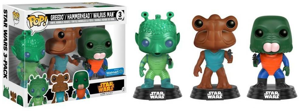 Funko Pop! Star Wars - Classics3 Pack - Greedo, Hammerhead, and Walrus Man Funko Pop! Star Wars - Classics