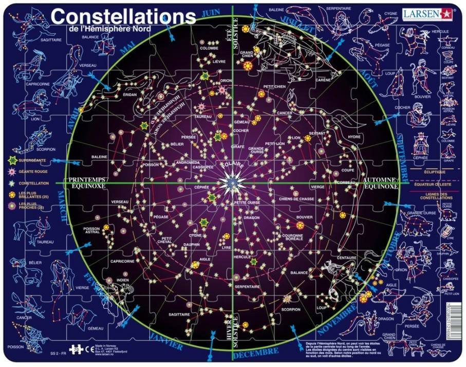 Larsen Sternbilder (auf Französisch) 70 Teile - SS2-FR Puzzles