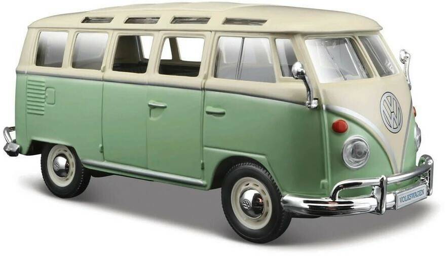 Maisto Volkswagen Van Samba 1:25 grün/creme MAI-MA-31956G Modellfahrzeuge