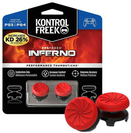 KontrolFreek PS5/PS4 Performance Thumbsticks (4 Zinken) KontrolFreek PS5/PS4 Performance Thumbsticks (4 Zinken)FPS Freek Inferno Performance