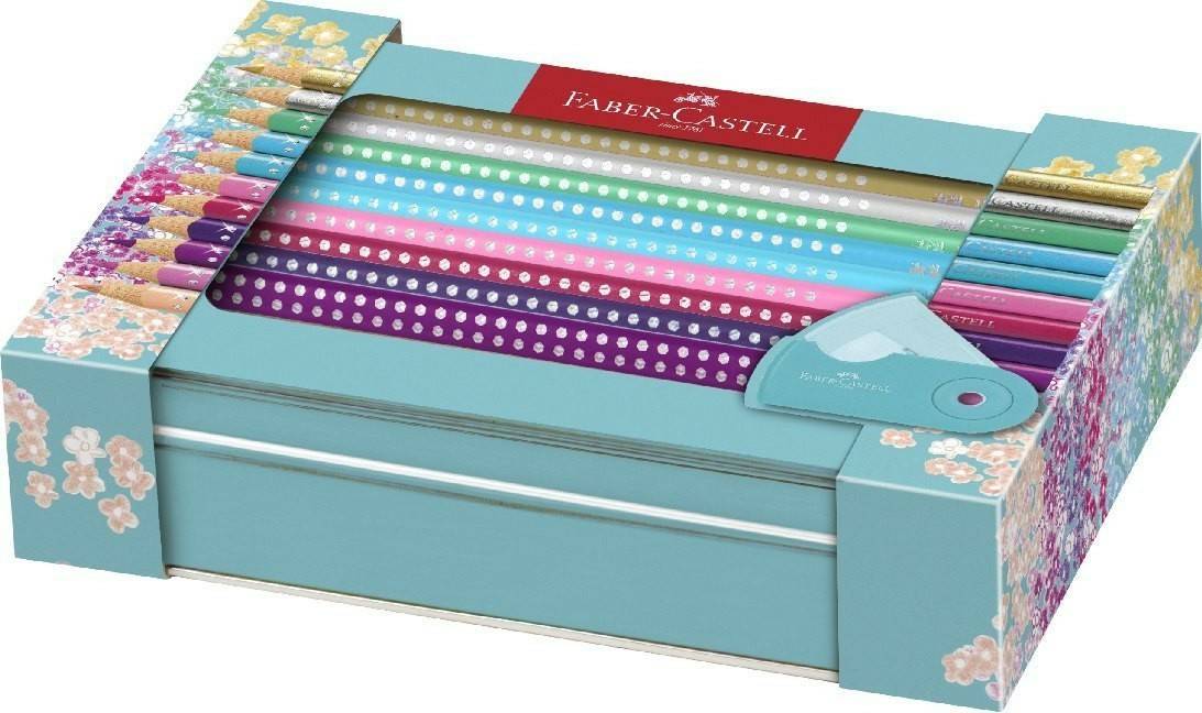 Faber-Castell Dreikant-Buntstifte GRIP SPARKLE Geschenkset Malstifte