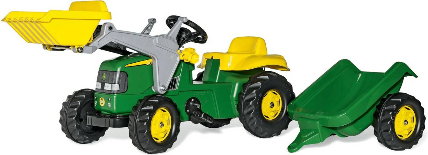 Rolly Toys rollyKid John Deere mit Lader und Anhänger (023110) Tretfahrzeuge