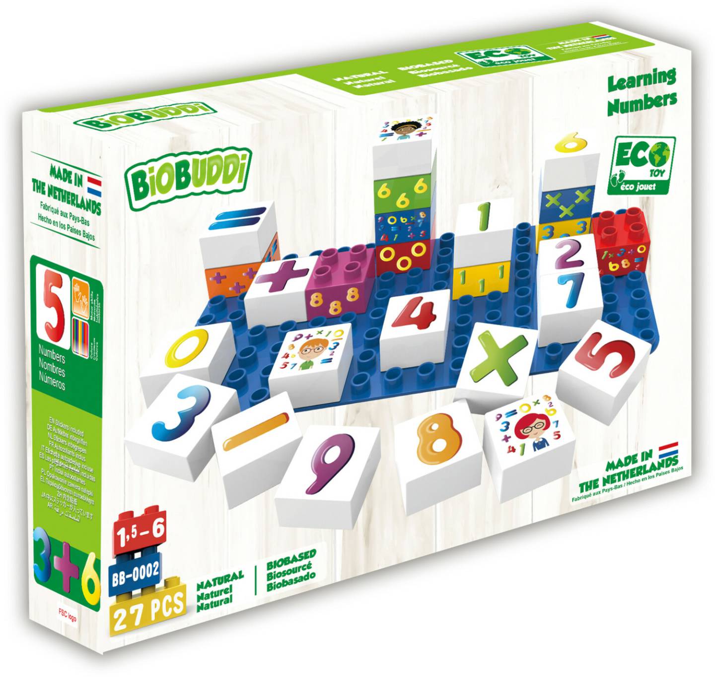 BiOBUDDi Learning Numbers Baukästen & Bausteine