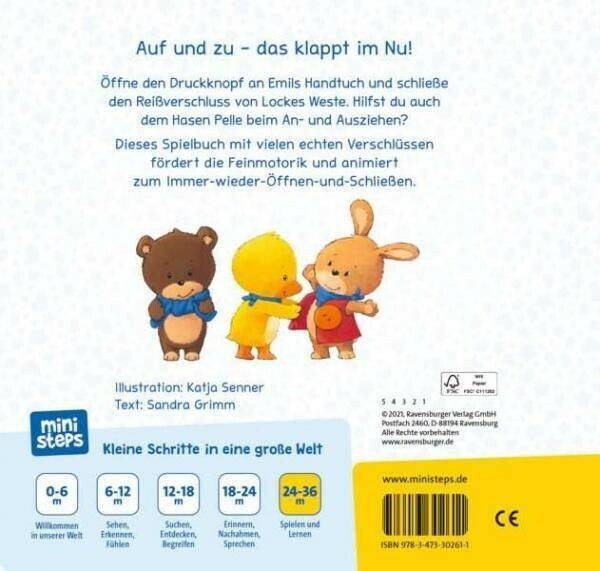 Babybücher Ravensburger Ministeps - Knopf auf! Knopf zu! (30261)