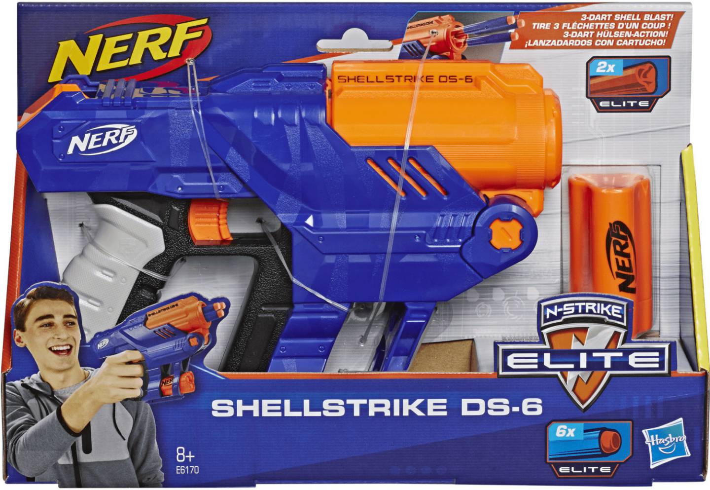 Nerf N-Strike Elite - Shellstrike DS-6 (6170) Spielzeug-Blaster