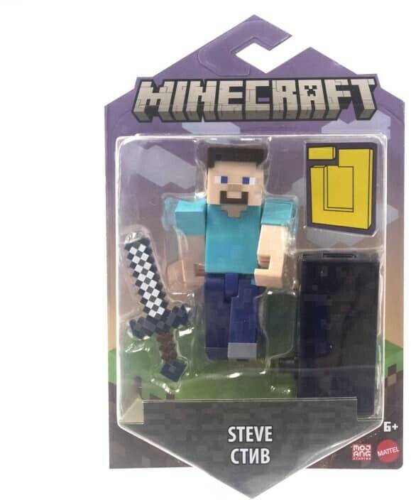 Mattel Minecraft Steve With Build-A-Portal Figure (HFC27) Sammelfiguren