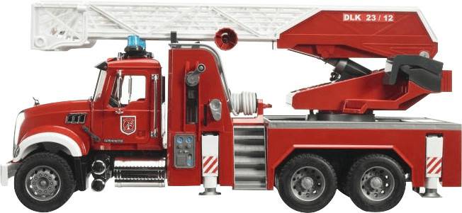 Bruder MACK Granite Feuerwehrleiterwagen mit Pumpe (02821) Modellfahrzeuge