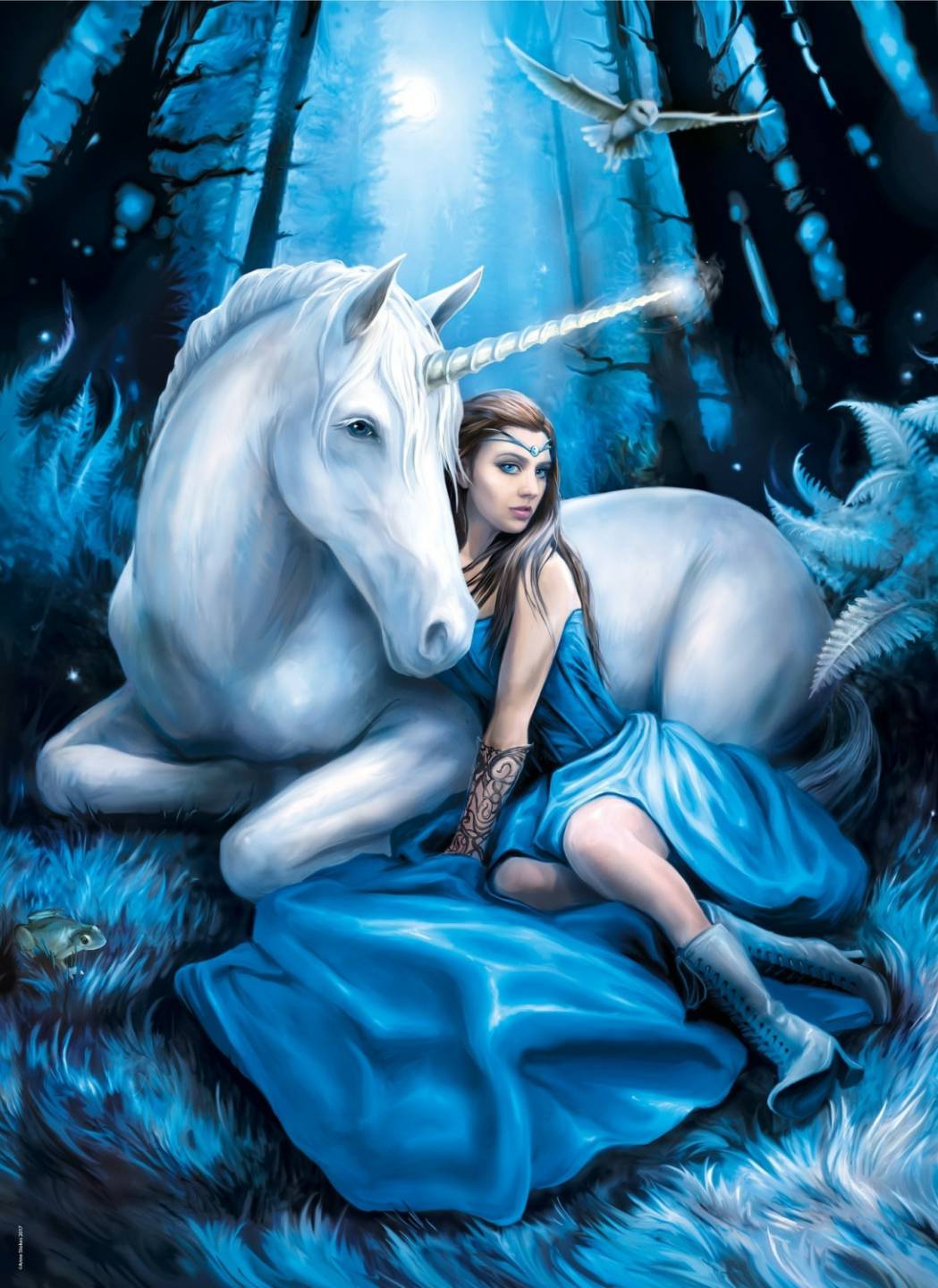 Puzzles Clementoni Anne Stokes - Luna azul