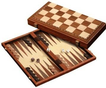 Schach-Backgammon-Dame-Set magnetisch (2524) Spiele-Klassiker