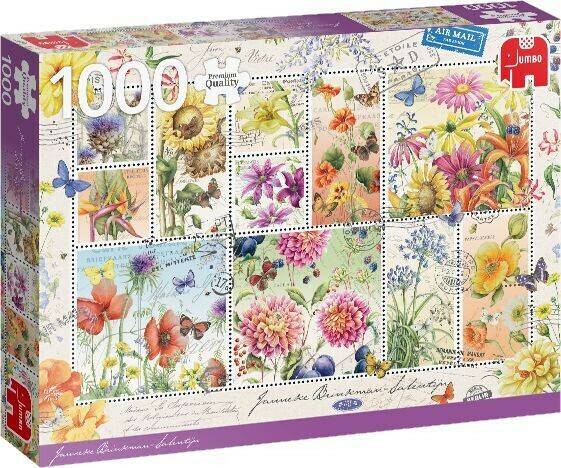 Jumbo Briefmarken Sammlung Sommerblumen - 1000 Teile (18812) Puzzles