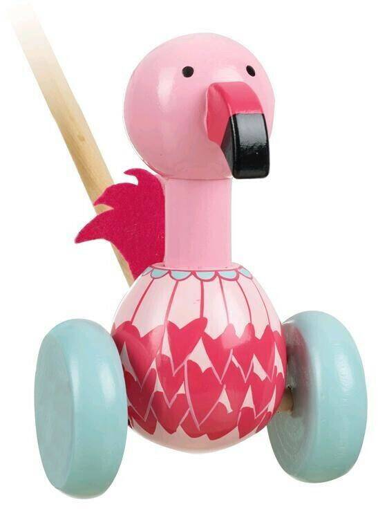 Nachziehspielzeuge Orange Tree Toys Schiebetier Flamingo (46001)