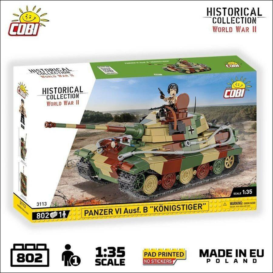 Cobi Panzer VI Ausf. B "KÖNIGSTIGER" 802 Teile (3113) Baukästen & Bausteine