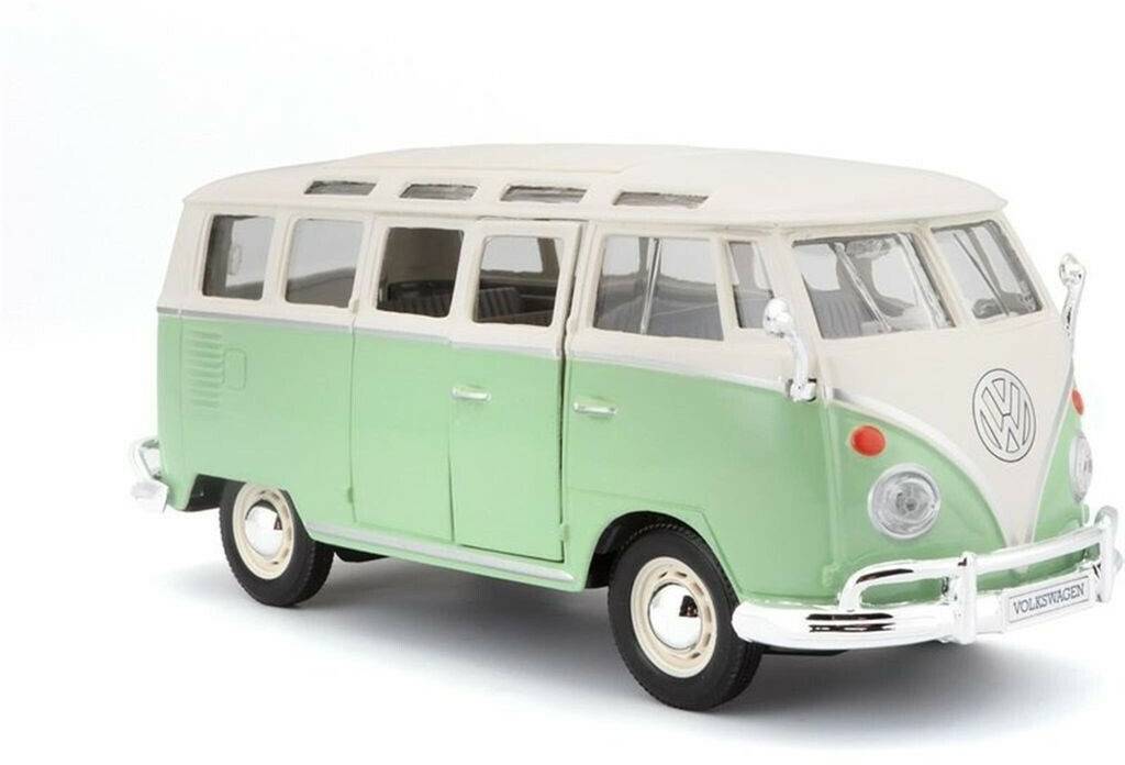 Maisto Volkswagen Van Samba 1:25 grün/creme MAI-MA-31956G Modellfahrzeuge