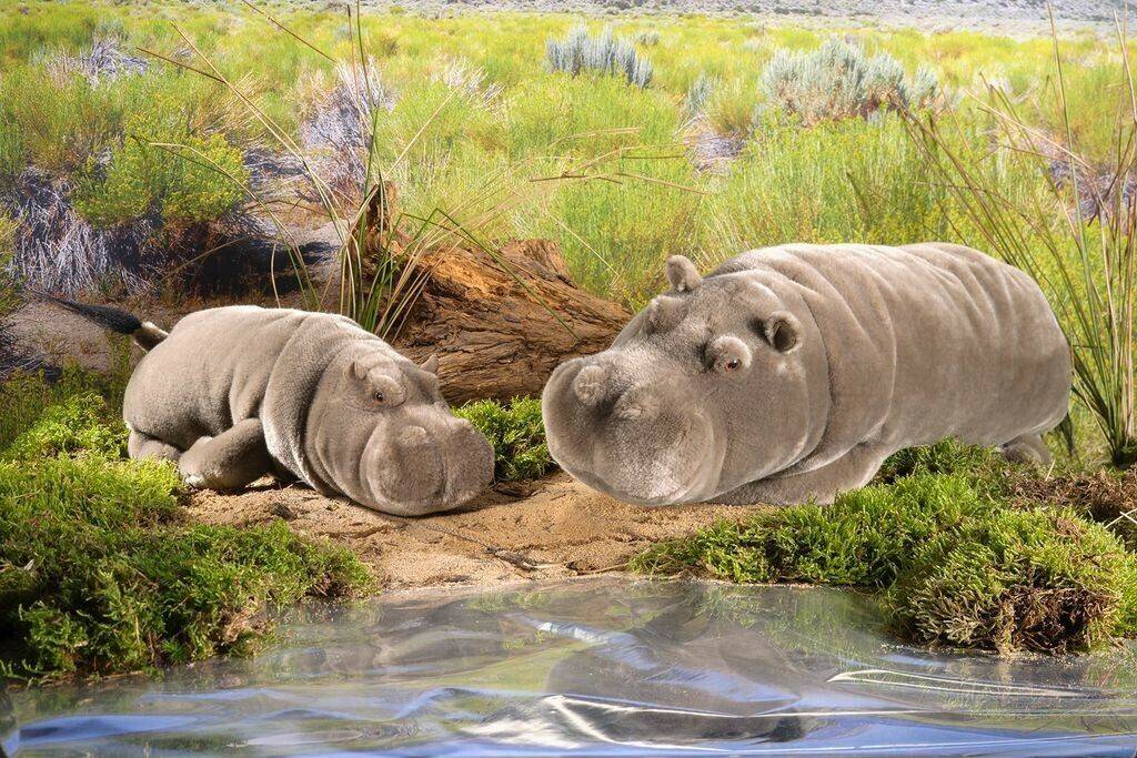 Kuscheltiere Kösener Nilpferd Flusspferd liegend Hippo 35 cm