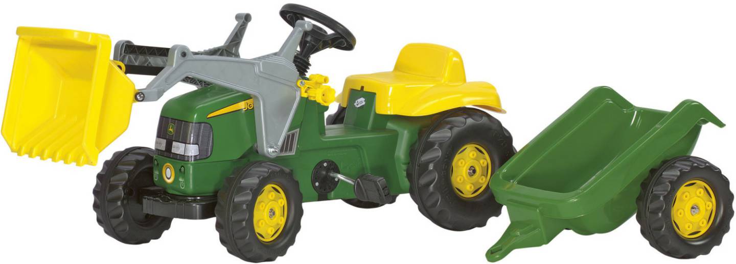 Rolly Toys rollyKid John Deere mit Lader und Anhänger (023110) Tretfahrzeuge