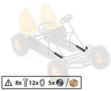 Berg Gokart Duo Coaster - Heckrahmenverlängerung Kinderfahrzeug-Zubehör