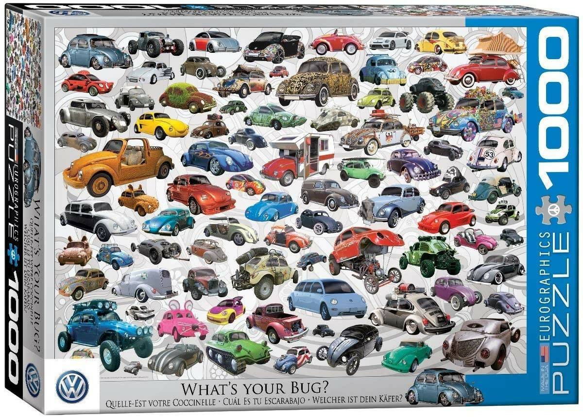 Puzzles Eurographics Puzzles VW Beetle - Welcher ist dein Käfer? 1000 Teile Puzzle (6000-0815)