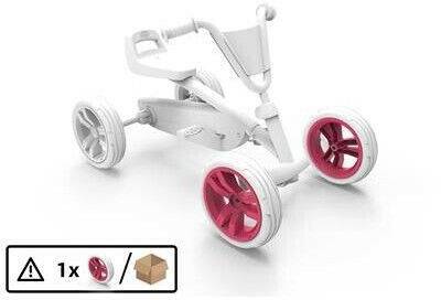 Berg Gokart Rad 9x2 - Pink/Weiß Vorne Kinderfahrzeug-Zubehör