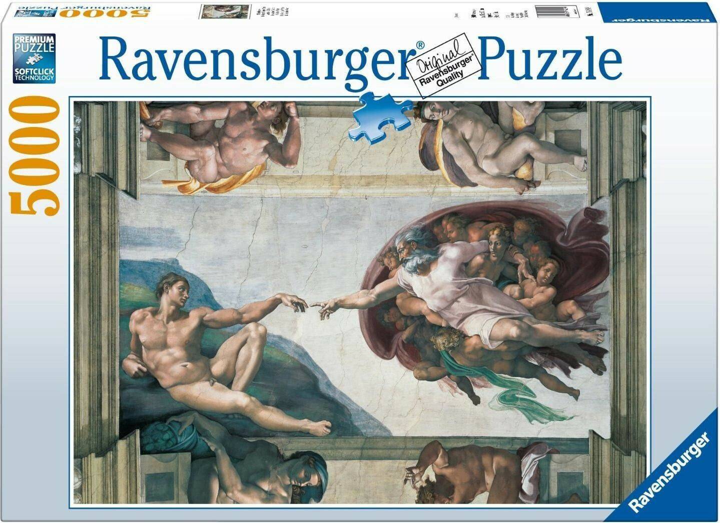 Puzzles Ravensburger Michelangelo - Erschaffung des Adam (5000 Teile)