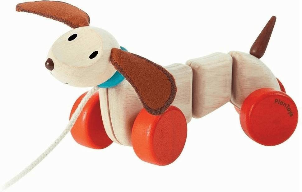 Nachziehspielzeuge Plan Toys Happy Puppy