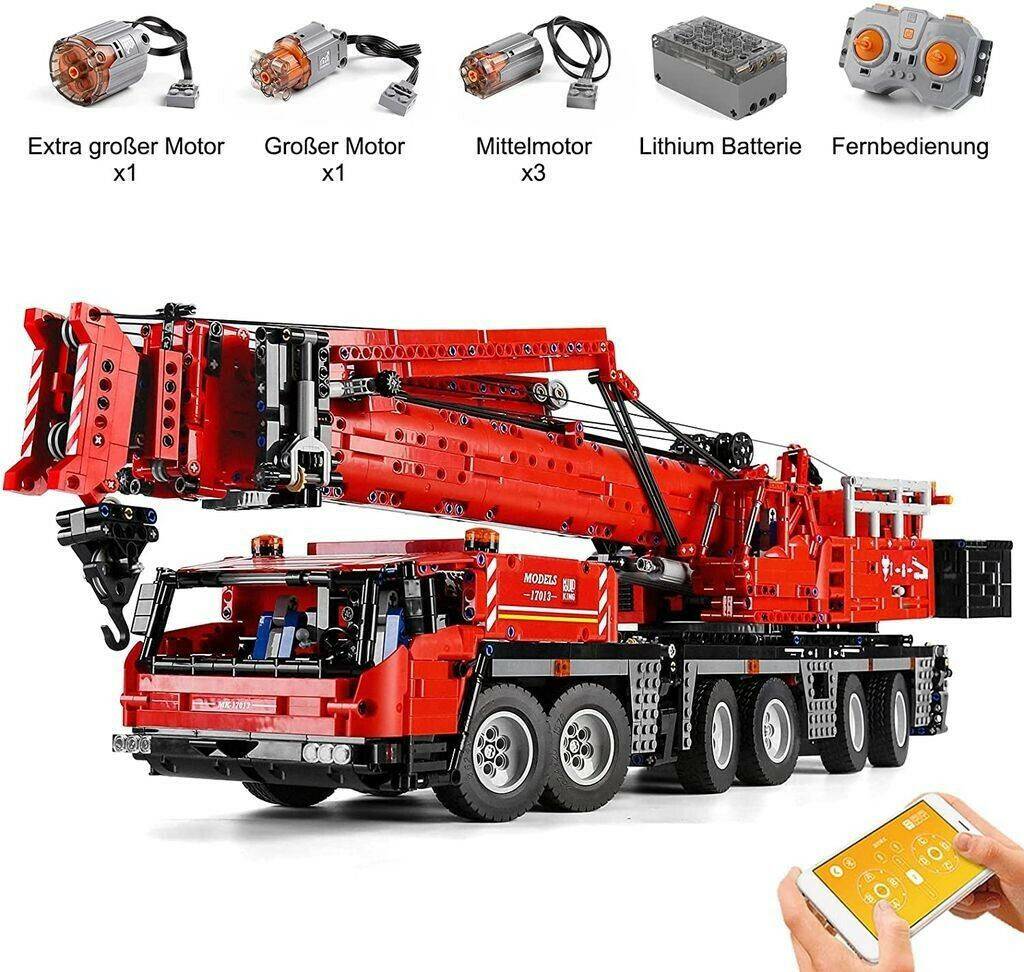 Mould King Schwerlastkran mit kraftvollen Motoren (17013) Baukästen & Bausteine