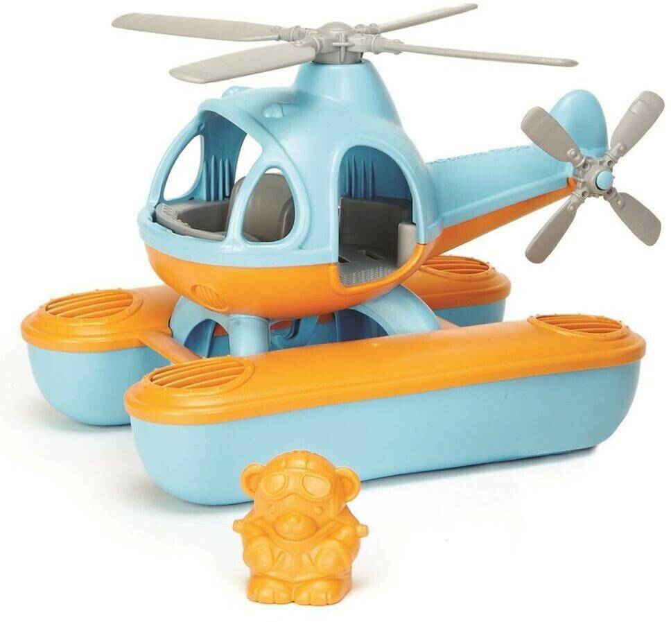 Green Toys Wasser-Hubschrauber blau orange Badespielzeuge