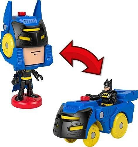 Sammelfiguren Mattel Imaginext DC Super Friends Head Shifters Batmobile