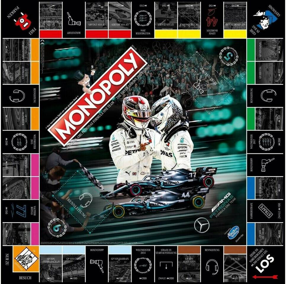 Strategiespiele Monopoly Mercedes F1 AMG Petronas zweisprachig