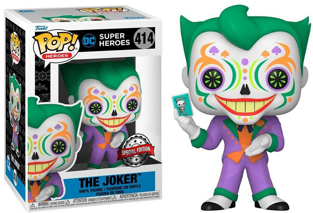 Funko Pop! DC Super HeroesThe Joker Día de los Muertos (Glow in the Dark) Funko Pop! DC Super Heroes