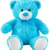 Lifestyle & More Teddybär Blau mit Schleife 50 cm (1248) Kuscheltiere