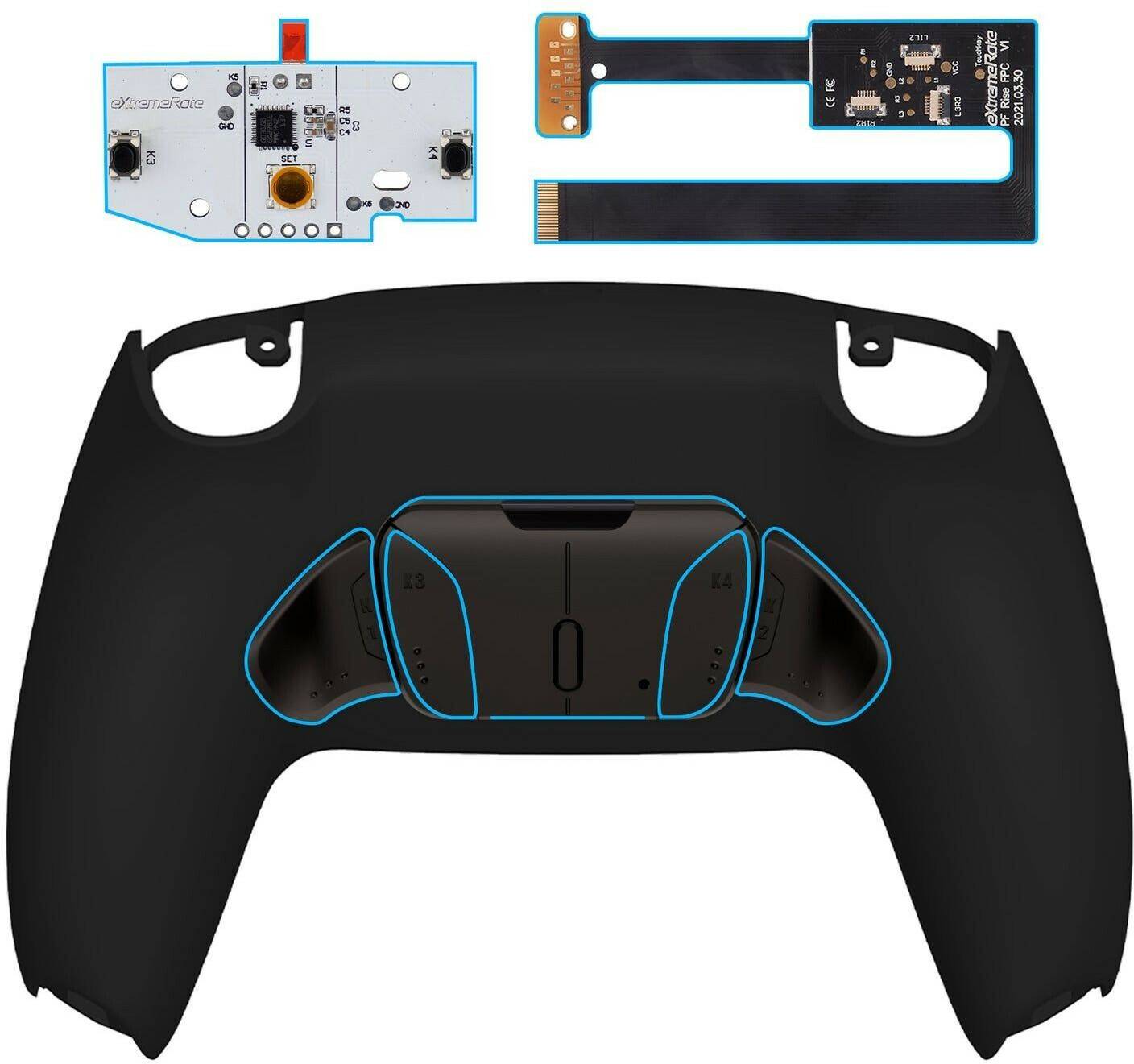 eXtremeRate PS5 Controller Remappable RISE4 Remap Kit BDM-010/020 eXtremeRate PS5 Controller Remappable RISE4 Remap Kit BDM-010/020Real Metal Buttons (RMB) Black