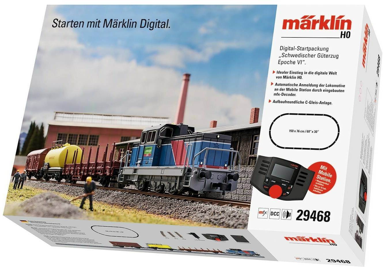 Märklin Digital-Startpackung "Schwedischer Güterzug (29468) Modelleisenbahnen